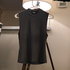 cute open back turtleneck tank top